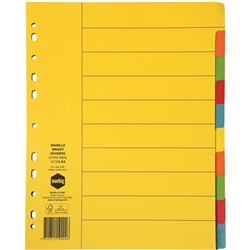 DIVIDER A4 BRITE EXTRA WIDE 10 TAB
