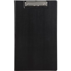 CLIPFOLDER FOOLSCAP BLACK (4241-10) PVC