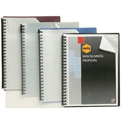 MARBIG DISPLAY BOOK CLEARVIEW REFILLABLE 20 PG BLACK