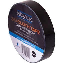STYLUS 399 CLOTH TAPE Black 24mmx25m ROLL