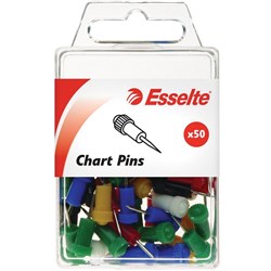 ESSELTE PINS ASSORTED CHART PK50 PK50