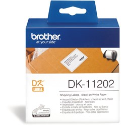 BROTHER SHIPPING LABELS 62x100MM WHITE ROLL 300 DK-11202
