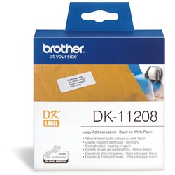 BROTHER LABEL PRINTER LABELS Std Address LGE 38X90mm White