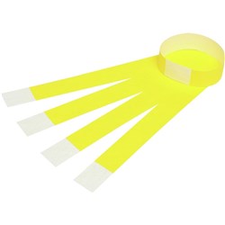 REXEL WRIST BANDS W/Serial Number Fluoro Yellow PK.100