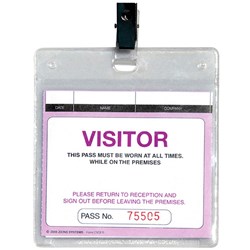 ZION PLASTIC WALLET FOR VISITORS PASS PK25