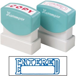 XSTAMPER - 1 COLOUR - TITLES D-F 1205 Entered/Date Blue