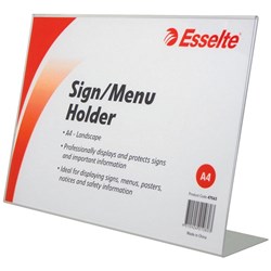 SLANTED MENU / SIGN HOLDER ESSELTE LANDSCAPE A4