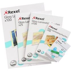 LAMINATING POUCH A4 REXEL 100/200 PK100
