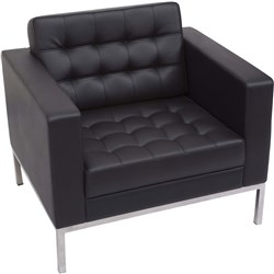VENUS LOUNGE CHAIR Single Seater Black PU