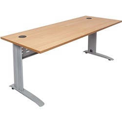 RAPID SPAN DESK W1500xH750mm Beech Top Silver Legs