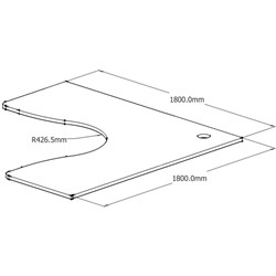 RAPID SCREEN TOPS W1800xW1800xD700mm Cornr White
