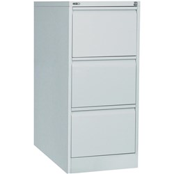 GO 3 DRAWER FILING CABINET H1016xw460xd620mm Silver Grey Furnx