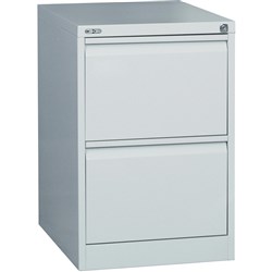 GO 2 DRAWER FILING CABINET H730xw460xd620mm Silver Grey Furnx