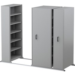 APC EZI-SLIDE AISLE SAVER 5 Shelves/Bay Silver Grey L2500xH2175xW1200xD400mm