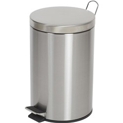 COMPASS S/STEEL PEDAL BIN 12 Litre 245x385mm