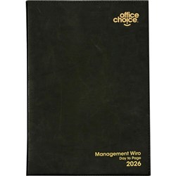 Office Choice Management Diary A4 Day To Page WIRO Black
