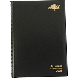Office Choice Business Diary A4 2 Days To Page black sub for Cumberland Elegant