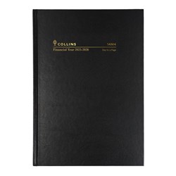 Collins Financial Year Diary A4 1 Day To Page 30min Black