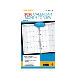 Debden Dayplanner Refill Month To View 96X172mm 172x96mm Personal