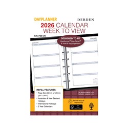 Debden Dayplanner Refill Week To View 80X120mm