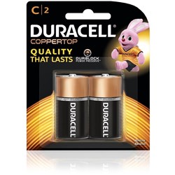 DURACELL ALKALINE BATTERY CARD C 2/Card PK2