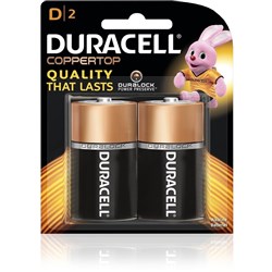 DURACELL ALKALINE BATTERY CARD D 2/Card PK2