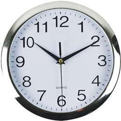 ITALPLAST WALL CLOCK 26cm Frame/White Face