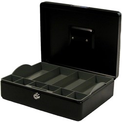 CONCORD CASH BOX STANDARD #12 LOCKABLE WITH KEY - BLACK