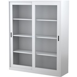 STEELCO SLIDING GLASS DOOR 3 Shelves H1830xW1500xD465