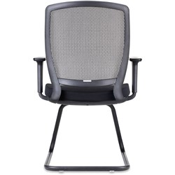 RAPIDLINE VISITOR CHAIR Mesh Visitor Chair Black Fabric Seat, Black Mesh