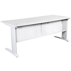 SUMMIT COMPLETE DESK White Frame Modesty Panel 1500x750mm White top
