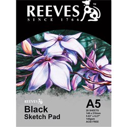 REEVES BLACK SKETCH PAD A5