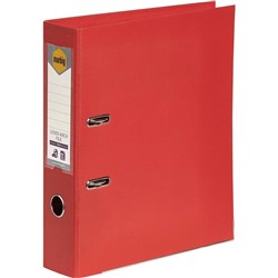MARBIG PE LINEN LEVER ARCH A4 BRIGHT RED