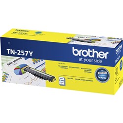 BROTHER TN-257Y YELLOW TONER Cartridge High Yield 2,300 Pages