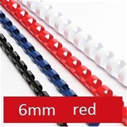 BINDING COMBS REXEL A4 6MM RED BX100