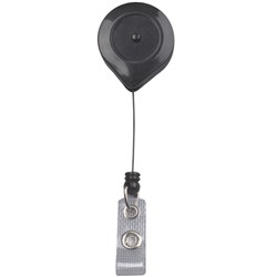 REXEL RETRACTABLE CARD HOLDERS WITH STRAP 940mm Black With Lock PK1