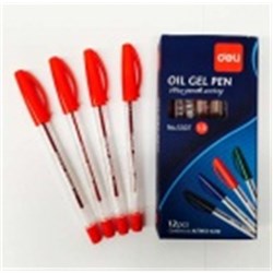 O/MART BALL PEN RED 0.7MM SOLD IN BOX 12 CAPPED 1740 S307