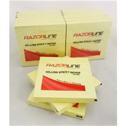 O/MART STICKY NOTES 75 X 75 YELLOW (PACK 12)